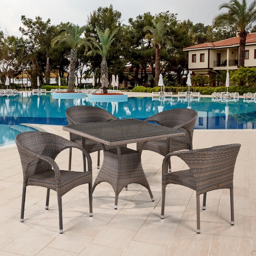 Комплект плетеной мебели T220BG/Y290BG-W1289 Pale 4Pcs