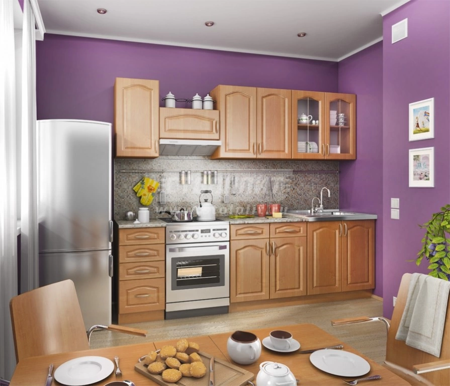 Оля Кухня Вишня/МДФ Ольха