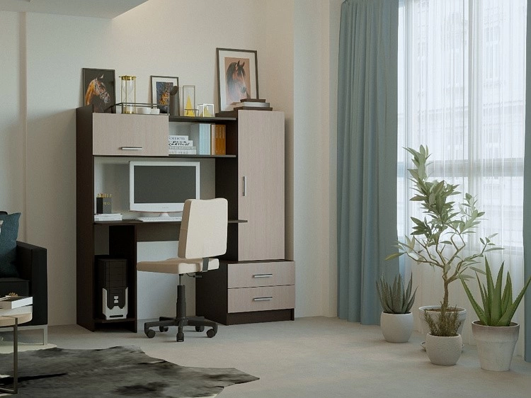 Компьютерный Стол Стайл №7 (Ш-1534 x Г-570 x В-1600 мм)/Разные Цвета