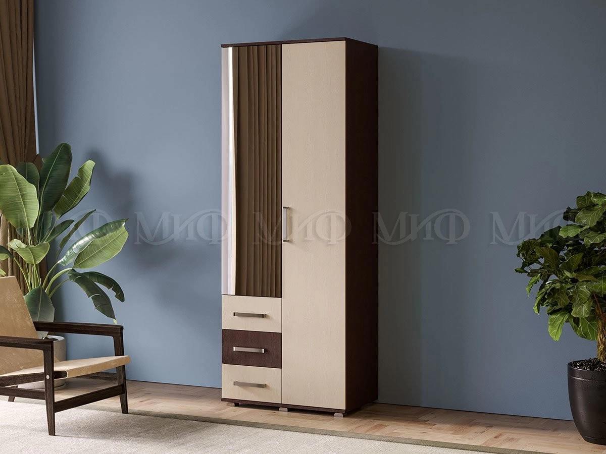 Шкаф 2-х Створчатый  Бостон (Ш-800 мм x В-2120 мм x Г-470 мм)/Разные Цвета