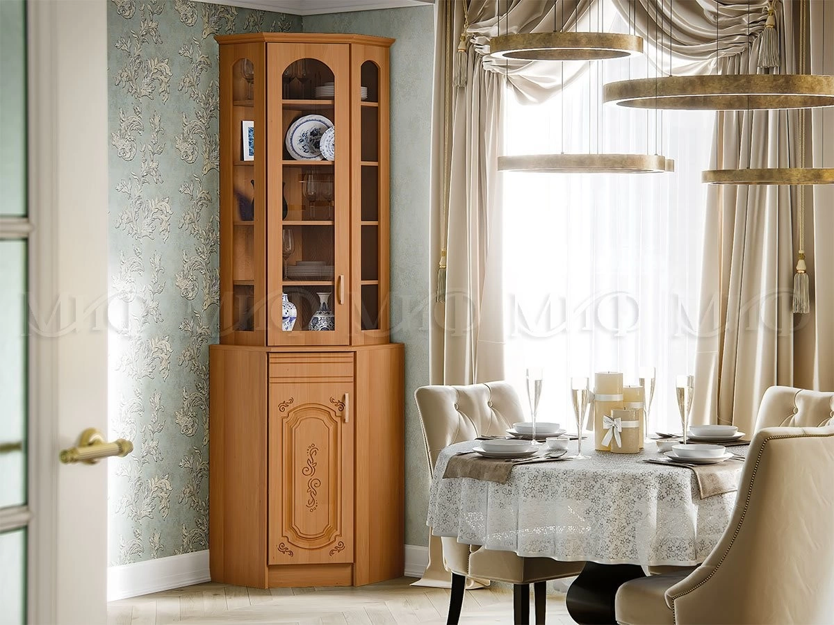 Буфет Лиза-2 МДФ Угловой/Ольха (Ш-580 x Г-580 х В-2269)