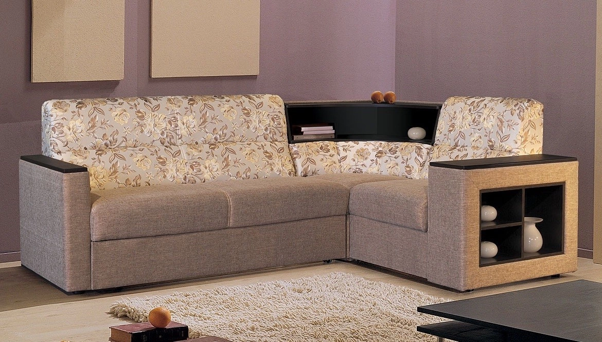 Угловой Диван с Полками Магнолия №1/Разные Цвета Ш-2570 х Г-1900 х В-960 мм