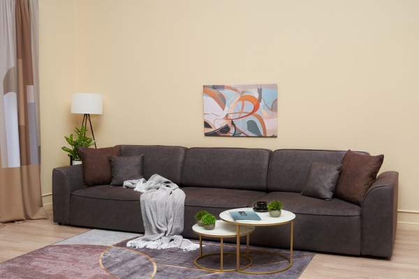 Диван еврокнижка Имир MAX SE серо-коричневый