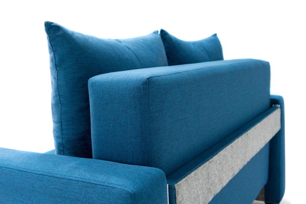 Диван Бруно рогожка синяя