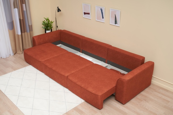 Диван еврокнижка Имир MAX SE оранжевый