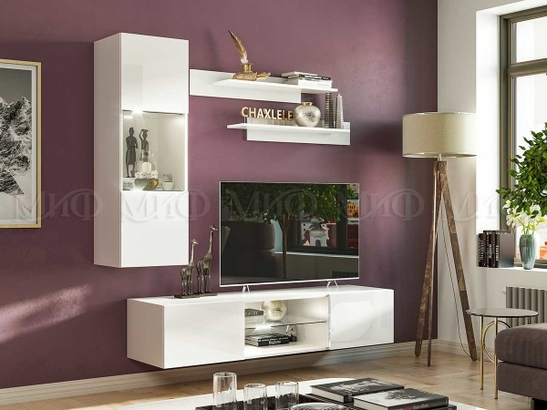 Гостиная Фаворит МДФ №4 (Ш-1800 x В-2170 x Г-458 мм)/Разные Цвета