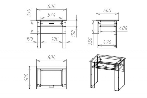 Письменный стол Мебелеф-4