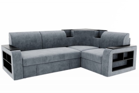 Диван Угловой Фаворит с ножками-кубышками/Ш-2460 х Г-1810 х В-880 мм/Спальное место Ш-1350 х Г-2000 мм