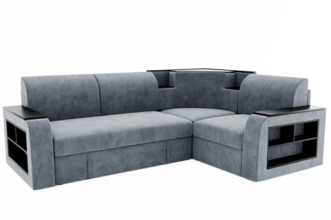 Диван Угловой Фаворит с ножками-кубышками/Ш-2460 х Г-1810 х В-880 мм/Спальное место Ш-1350 х Г-2000 мм