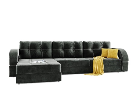 Диван Угловой Торонто-2 с ножками-кубышками Ш-3100 х Г-1810 х В-750 мм/Спальное место Ш-1600 х Г-2650 мм