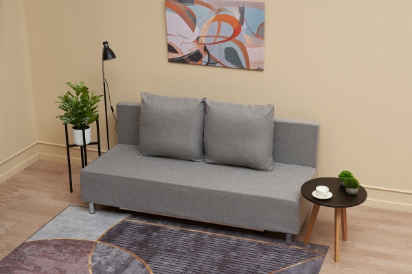 Диван еврокнижка Этно лайт серый