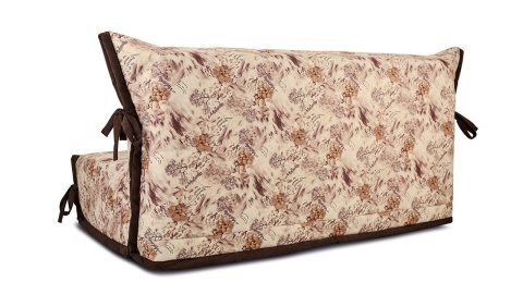 Диван «Вена» (145х200/160х200) (Vintage 08 (велюр), кант Galaxy 04 (велюр) темно-коричневый)