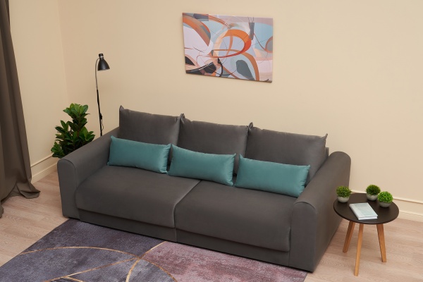 Диван еврокнижка Фива серый