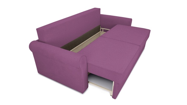 Диван «Синди» (Maserati 18 (велюр) фиолетовый)/Д-2400х Ш-1140х В-860мм