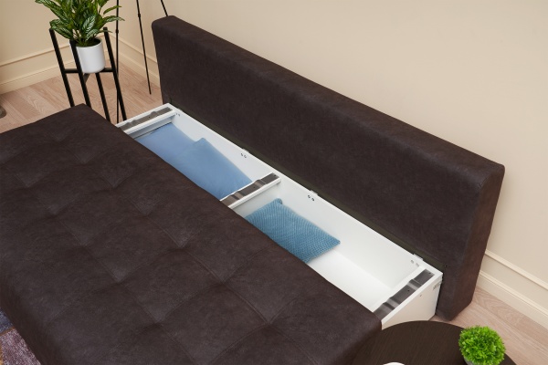 Диван еврокнижка Рон 2.0 mini серо-коричневый