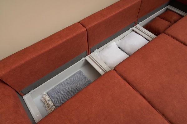 Диван еврокнижка Имир MAX SE оранжевый