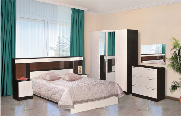 Венеция Спальный Гарнитур ЛДСП с Матрасом в Подарок/Разные Цвета