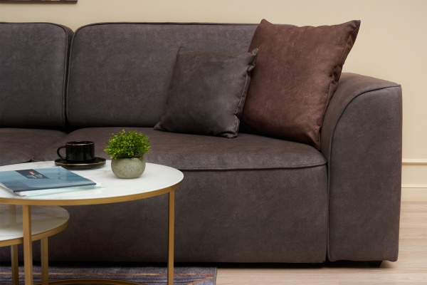 Диван еврокнижка Имир MAX SE серо-коричневый