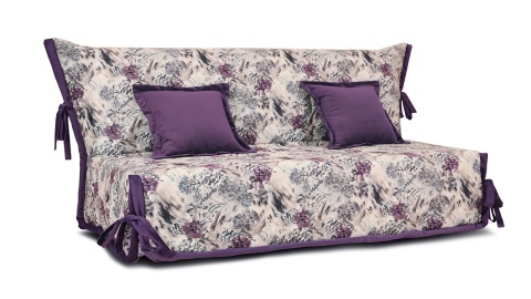 Диван «Вена» (145х200/160х200) (Vintage 07 (велюр), кант Maserati 18 (велюр) фиолетовый)