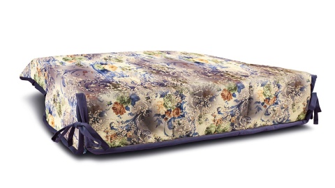 Диван «Вена» (145х200/160х200) (Vintage 06 (велюр), кант Maserati 21 (велюр) серо-синий)