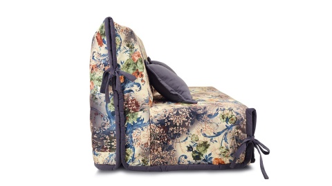 Диван «Вена» (145х200/160х200) (Vintage 06 (велюр), кант Maserati 21 (велюр) серо-синий)