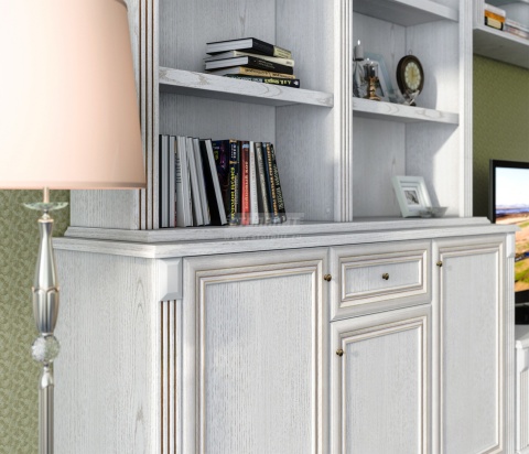 Гостиная Версаль  L-4454 Белый Ясень (Ш-4440 X В 2184 X Г 440 мм)