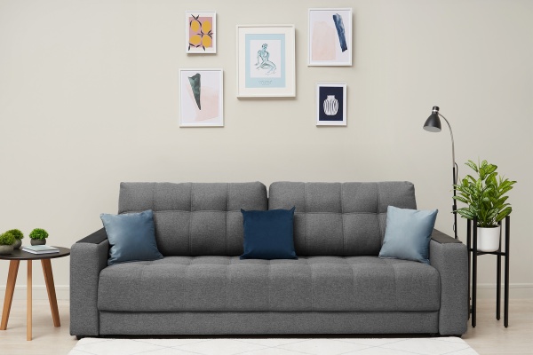 Диван еврокнижка Рон 2.0 серый