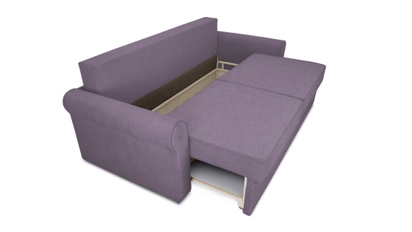 Диван «Синди» (Neo 09 (рогожка) фиолетовый)/Д-2400х Ш-1140х В-860мм