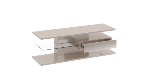 Тумба ТВ тип 1 «Diamond» (Бежевый глянец)/Ш-1400 × В-460 × Г-440 мм