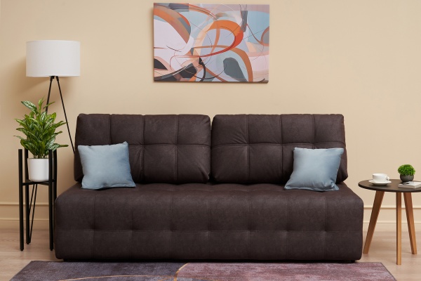 Диван еврокнижка Рон 2.0 mini серо-коричневый