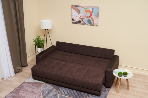 Диван еврокнижка Рон 2.0 коричневый