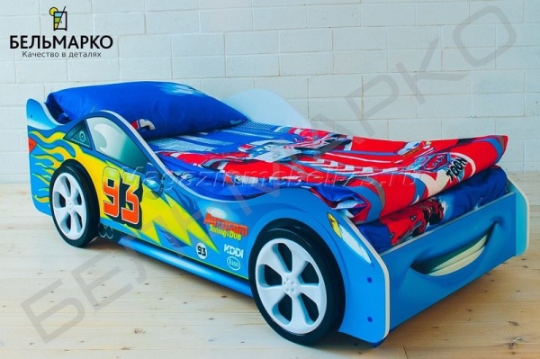 Детская кровать-тачка ТАЧКА СИНЯЯ