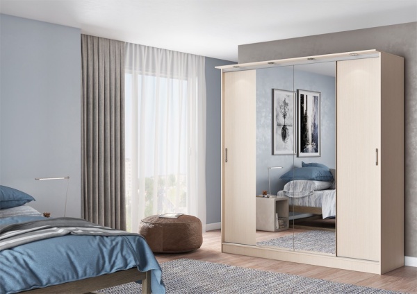 Шкаф-Купе Альба-3 (Ш-2000 х В-2220 х Г-720 мм)/Разные Цвета