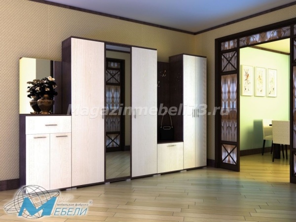 Венеция Модульная Прихожая МДФ (Ш-3300 мм х В-2120 х Г-400 мм)/Разные Цвета 
