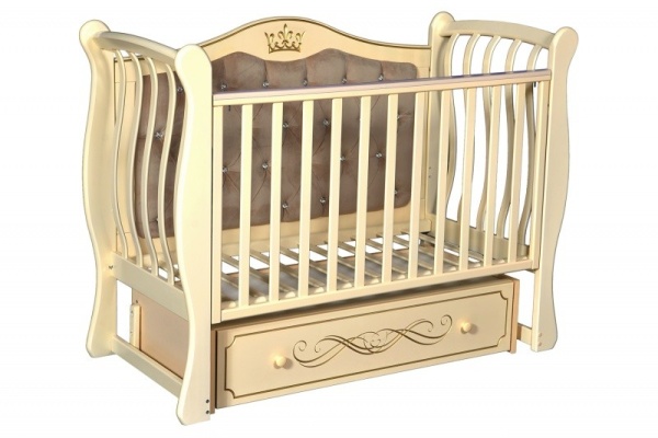 Кроватка "Luiza 333" с мягкой спинкой