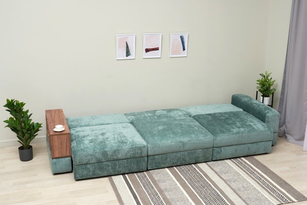 Диван пантограф Рон MODOOL MAX с баром бирюзовый