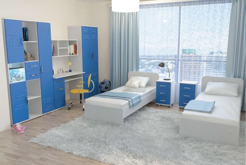 Детский Гарнитур Индиго с Матрасами в Подарок Вариант-4 