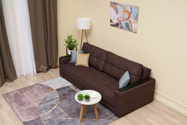 Диван еврокнижка Рон 2.0 коричневый