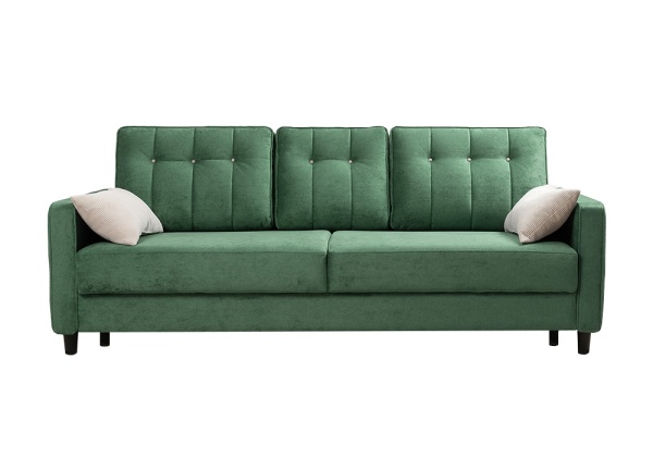 Диван тик-так Арно зеленый / светло-серый