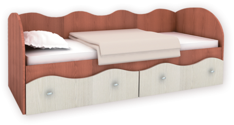 Пифагор Кровать с Ящиками и Матрасом в Подарок ЛДСП-МДФ (Сп.Место 800 х 1860 мм/Разные Цвета