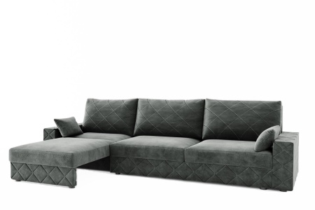 Диван Угловой Марта-1 с Выдвижной Оттоманкой и Ножками-Кубышками Ш-3100 х Г-1600 х В-750 мм/Спальное место Ш-1600 х Г-2650 мм