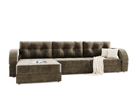 Диван Угловой Торонто-2 с ножками-кубышками Ш-3100 х Г-1810 х В-750 мм/Спальное место Ш-1600 х Г-2650 мм