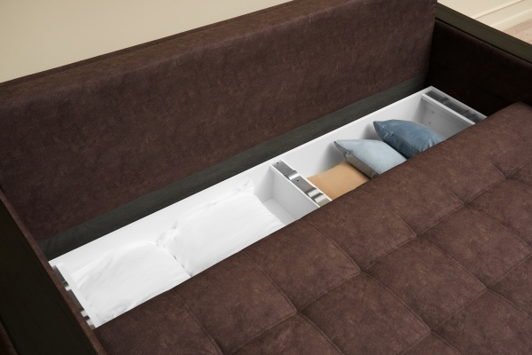 Диван еврокнижка Рон 2.0 коричневый