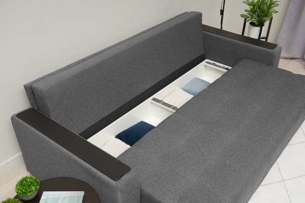 Диван еврокнижка Рон 2.0 серый