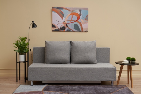 Диван еврокнижка Этно лайт серый