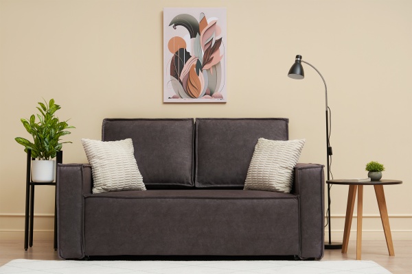 Диван выкатной Церра 2 серо-коричневый