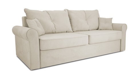 Диван «Синди» (Galaxy 02 (велюр), бежевый)/Д-2400х Ш-1140х В-860мм