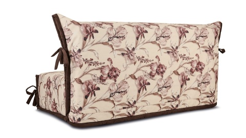 Диван «Вена» (145х200/160х200) (Vintage 05 (велюр), кант Galaxy 04 (велюр) темно-коричневый)