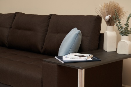 Диван угловой дельфин Миранда коричневый