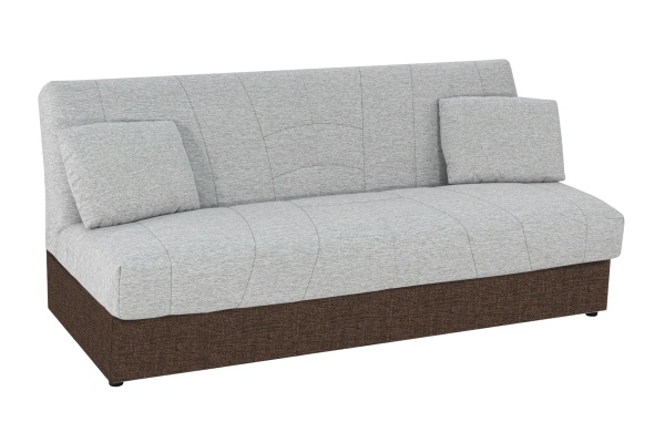 Диван книжка Ручеек рогожка серая / коричневая